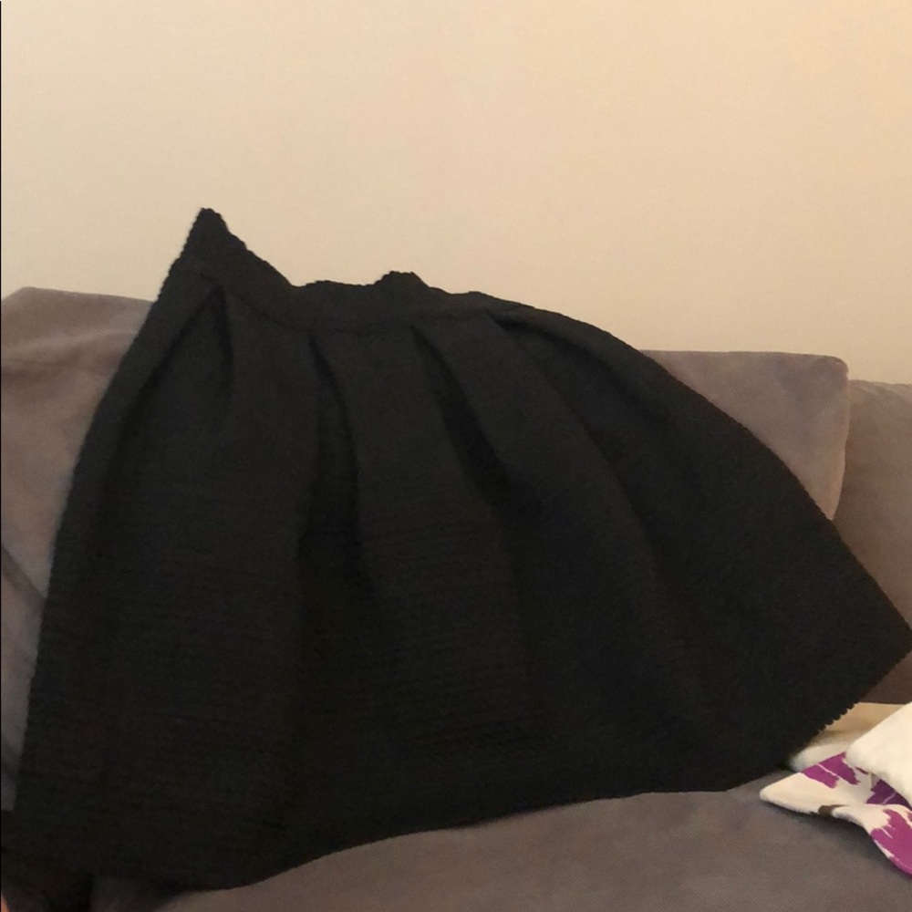Black flare skirt